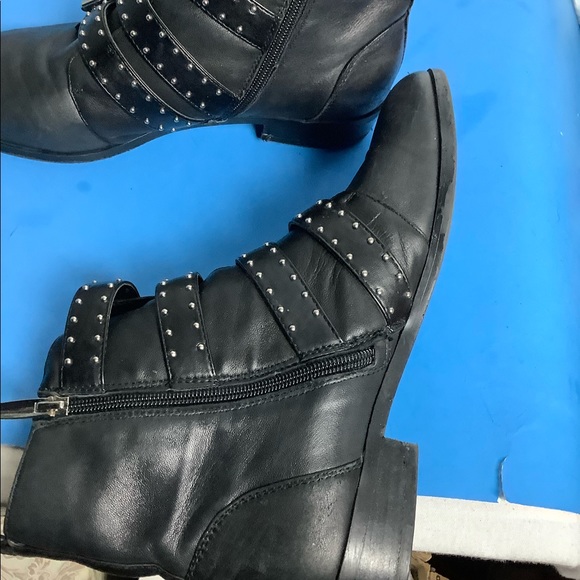 Vince Camuto Corvina Studded Leather Combat Boots - Picture 4 of 8